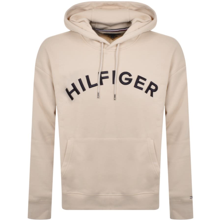 Tommy Hilfiger Arched Logo Hoodie Beige Mainline Menswear Australia